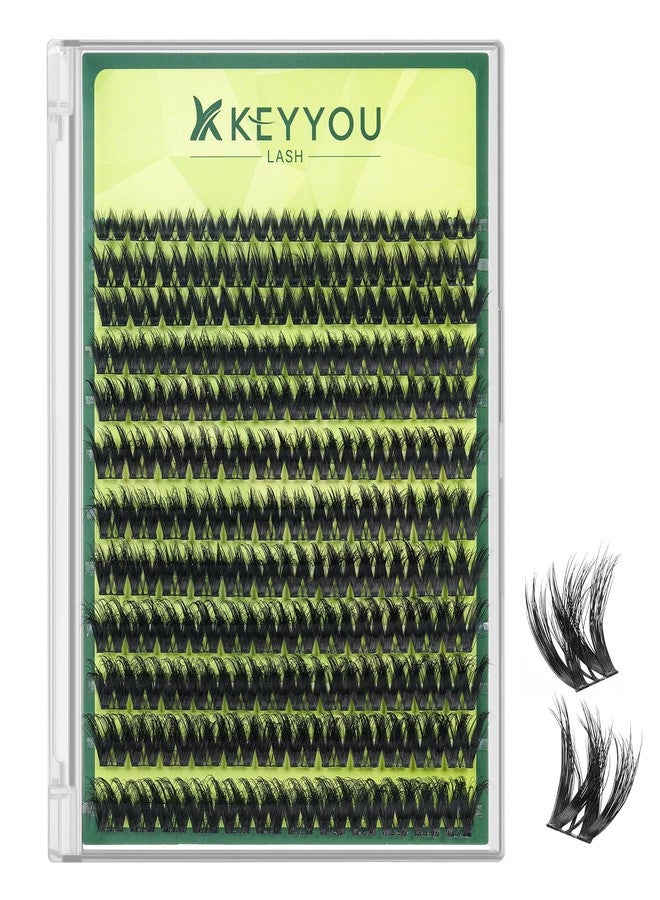 KEYYOU Lash Clusters 3D Effect Eyelash Clusters 144pcs D Curl Wispy Lashes Cluster 8-18MIX Natural Soft DIY Lash Extension at Home(PuffSilk V3D01-D-8-18MIX) - Image 1